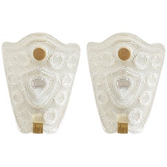 Carl Fagerlund/Orrefors Crystal Sconces