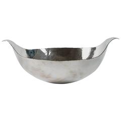 Hammered Silver Salad Bowl by Ben Caldwell