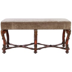 18th Century Polychromed Venetian Bench