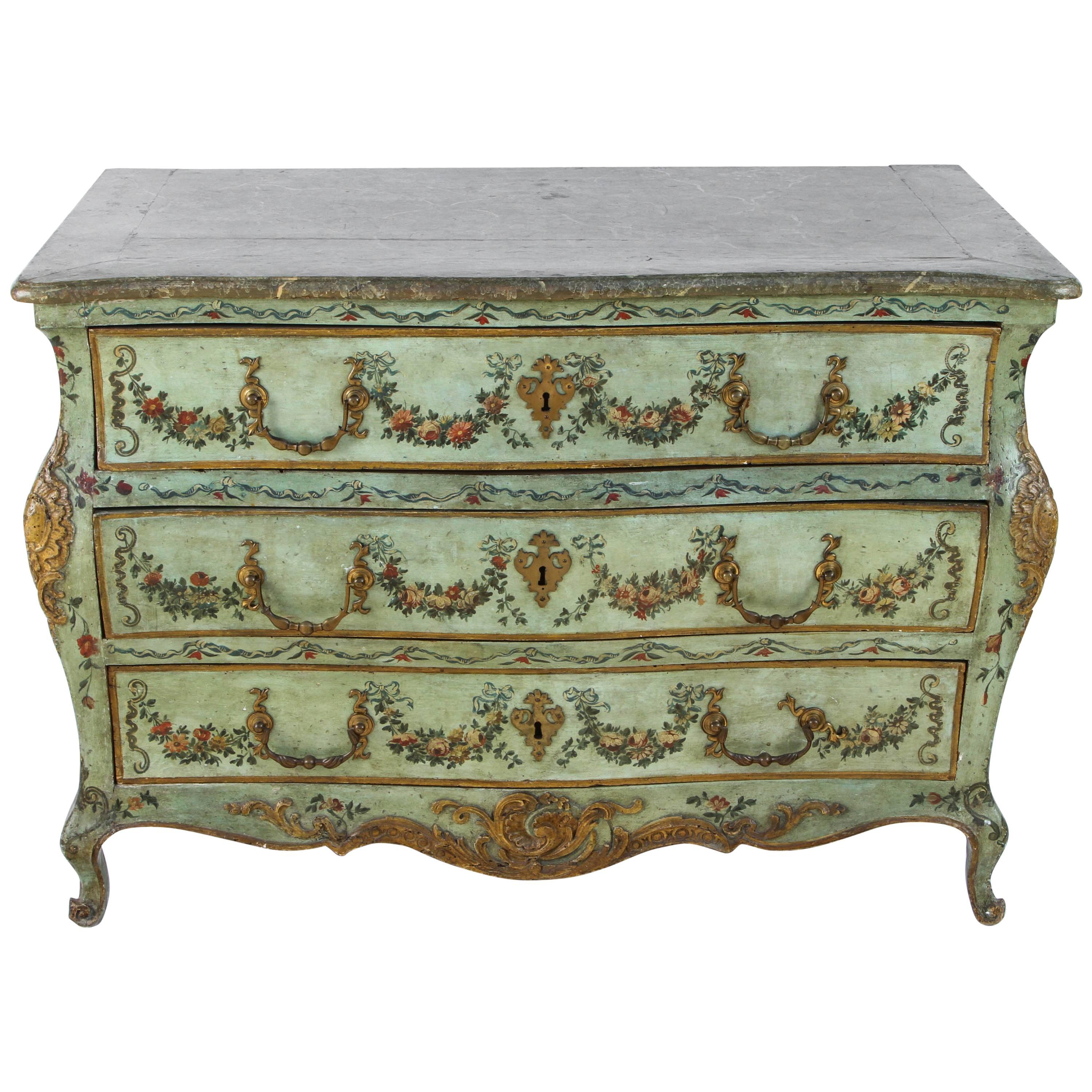 18th Century Venetian Painted Commode For Sale