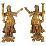Pair of 18th Century Italian Giltwood Saints