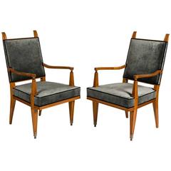 Lucien Rollin, Pair of Armchairs, France, 1940