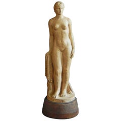 "Statuesque Female Nude, " Superb Art Deco Sculpture by Mankowski