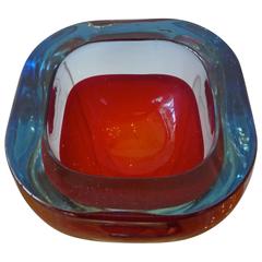 Italian Murano Sommerso Goede Glass Bowl