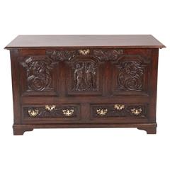 18th Century Carved Oak Mule Chest 10