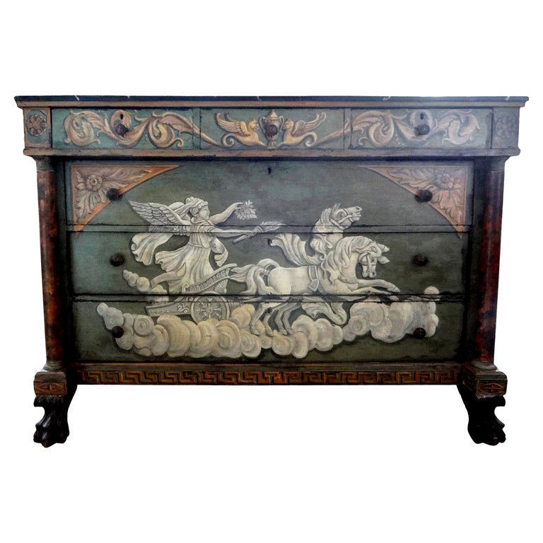 Antique French Neoclassical Style Commode or Chest For Sale