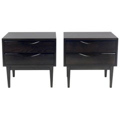 Pair of Mid-Century Modern Nightstands in Ultra Deep Brown 4