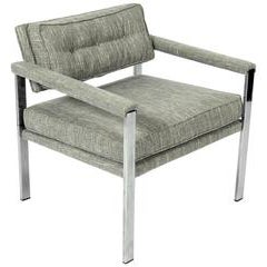 Mid-Century Chrome Lounge Chair in the Manner of Milo Baughman 10