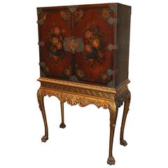 Antique Cabinet on Stand / Linen Press by Shaw Furniture Co, Cambridge MA, circa 1930