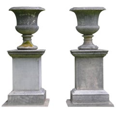Composition Stone Urns and Pedestals 1