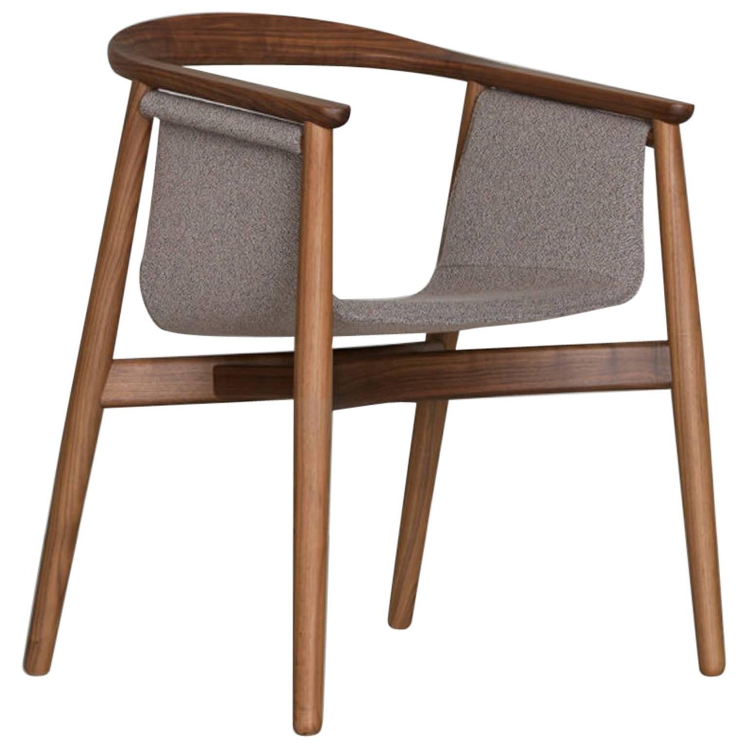 Zeitraum Pelle Dining Wood Armchair For Sale
