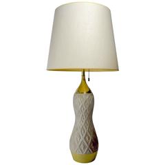 Gerald Thurston for Lightolier Ceramic and Brass Table Lamp 2