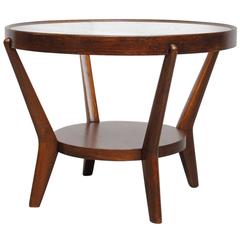 Halabala Style Round Side Table