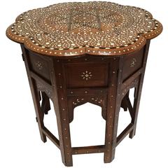 Anglo-Indian Inlaid Octagonal Side Table