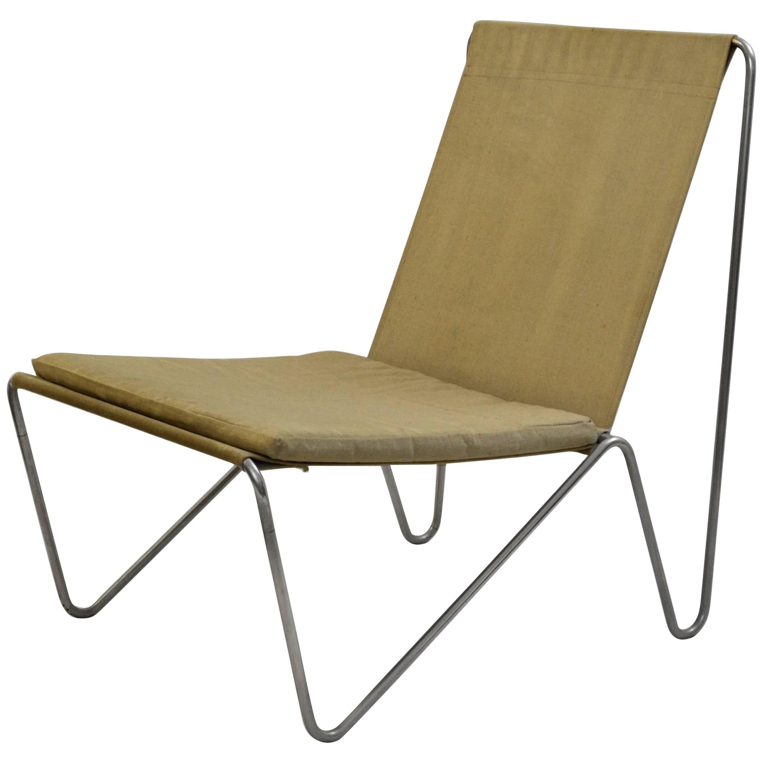 Classic "Bachelor" Linen Chair by Verner Panton, circa 1960