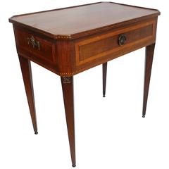 Neoclassical Mahogany and Satinwood Inlay Tray Top Table Dutch, 19th Century 10