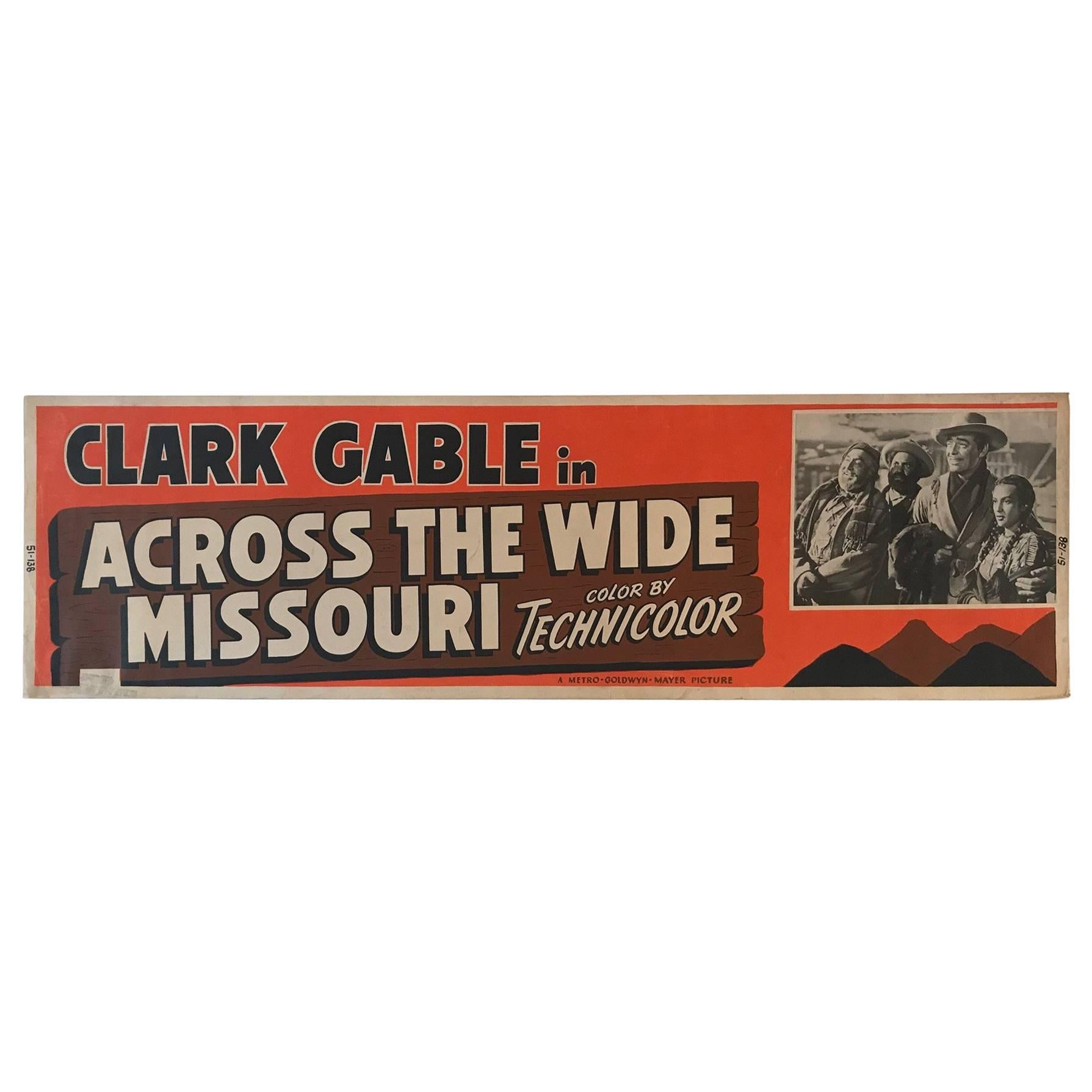 Authentic 1951 Clark Gable Loew's Marque Movie Poster