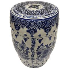 Blue and White Chinese Ceramic Garden Stool