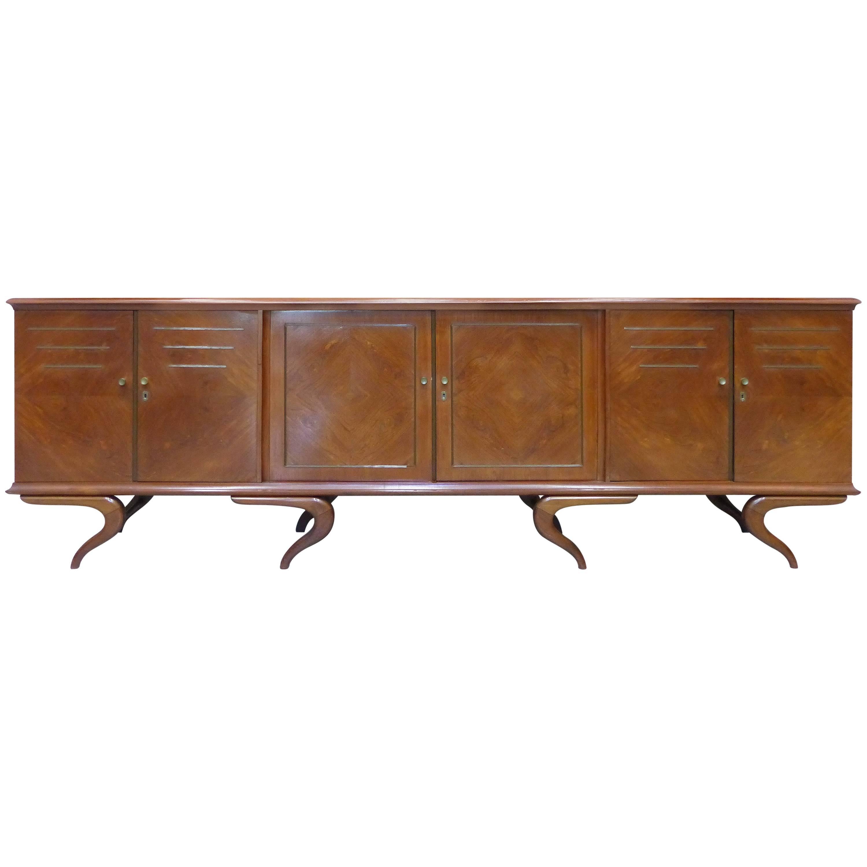 Giuseppe Scapinelli Sculptural Credenza, Monumental and Important, circa 1960