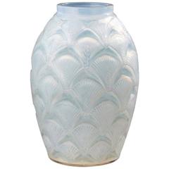 Vintage René Lalique Opalescent Vase "Herblay"