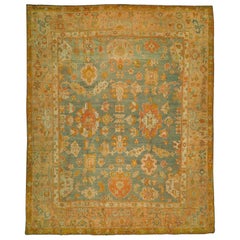 Tapis turc antique Oushak surdimensionné