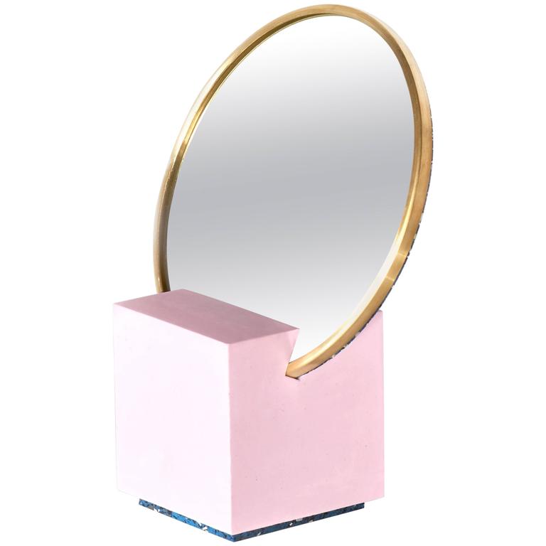 Slash Vanity Mirror White And Black By Objects Made In Usa Slash Vanity Mirror Pink And Royal By Objects Made In Usa