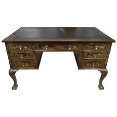 Superb Quality Chinoiserie Lacquered Gentleman's Writing Desk