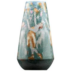 Antique Art Deco Vase Marius Fourmont, 1926, Isadora french ceramic