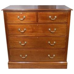 Beautiful Mahogany Inlaid Edwardian Period Antique Chest of Drawers