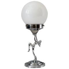 Art Deco Chrome Table Lamp in Hagenauer Style, circa 1930s 10