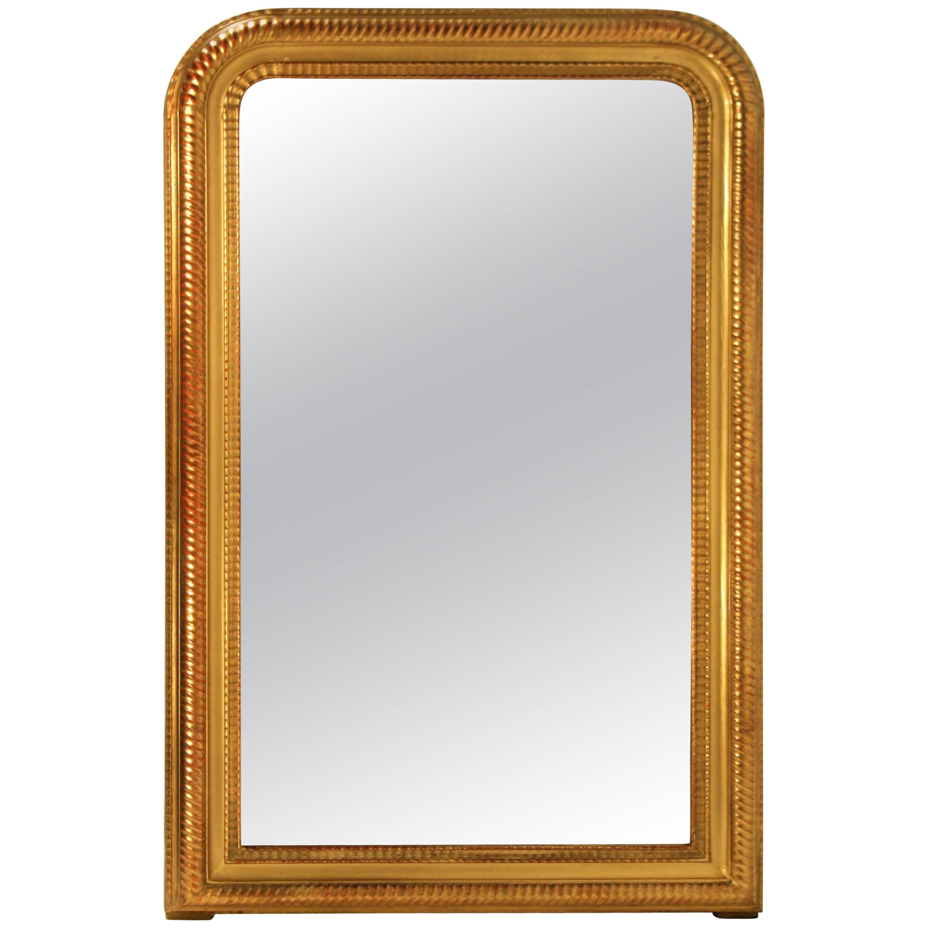 French Gold Gilt Mid-19th Century Louis Philippe Mirror