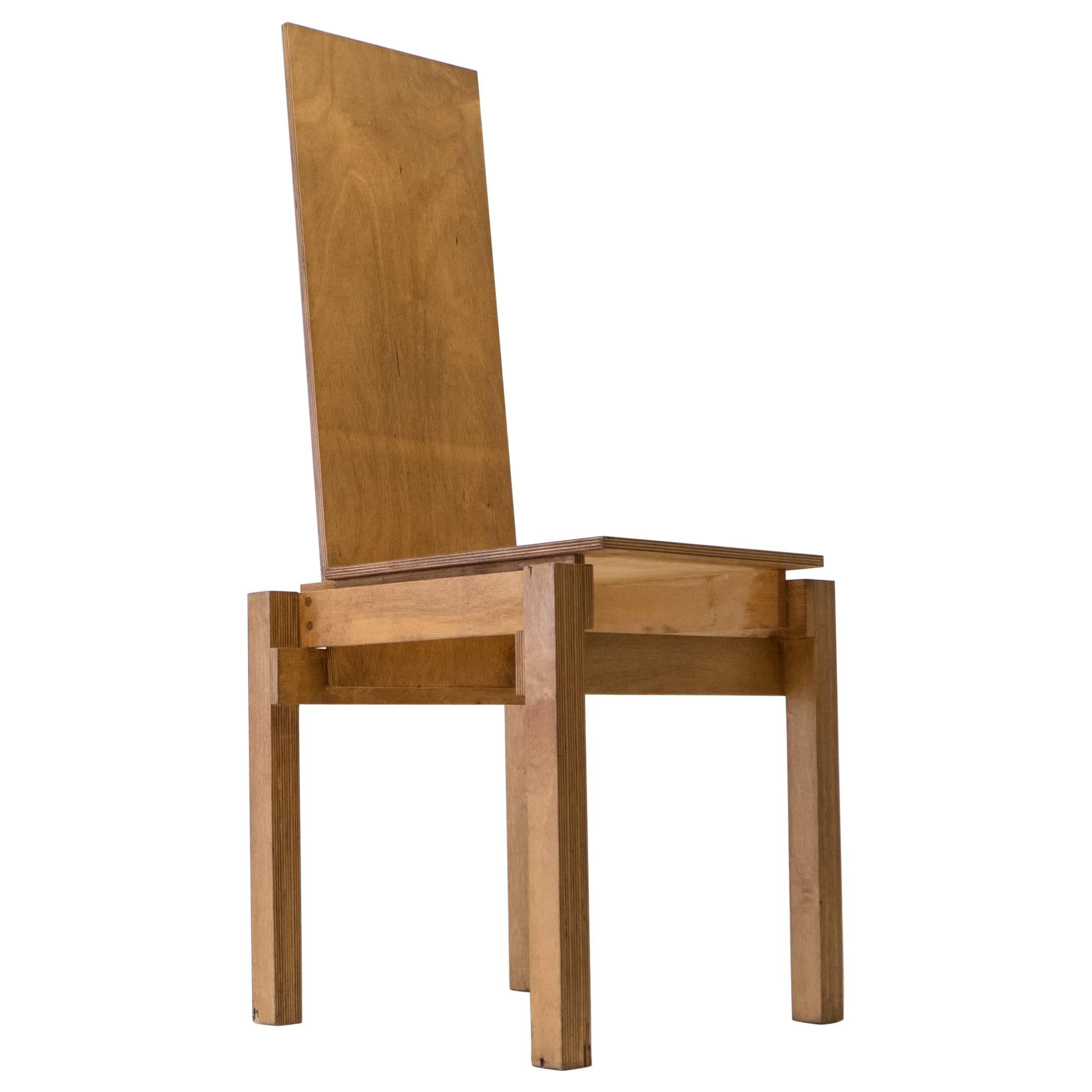 Constructivist Chair in Birch Plywood