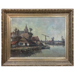 19th Century Framed Oil Painting on Canvas by deGroot