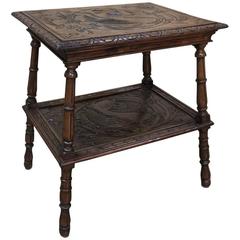 19th Century Italian Renaissance Walnut End Table 7