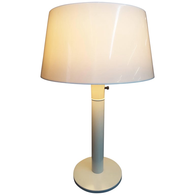 Gerald Thurston Table Lamp for Lightolier All in White at 1stDibs