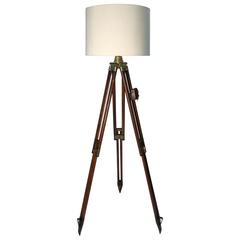 1940s Vintage Swiss Surveyor Tripod Floor Lamp