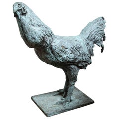 Bronze Rooster, Signed Carl Pappe
