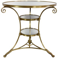 Mirrored Brass Bistro Table from Bruges, Belgium, circa 1970