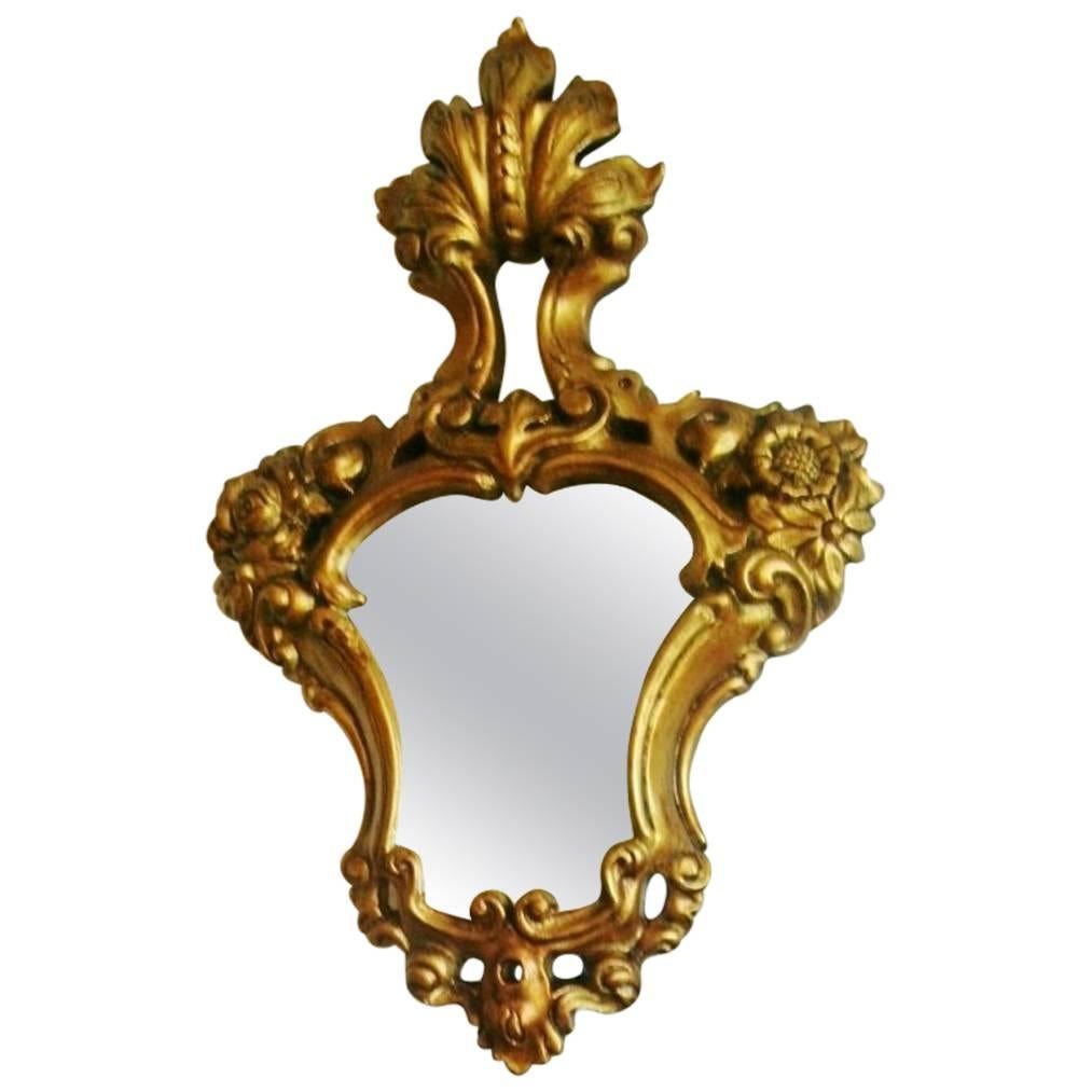 18th Century Italian Carved Gilt Wood Mirror
