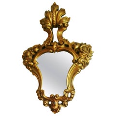 18th Century Italian Carved Gilt Wood Mirror