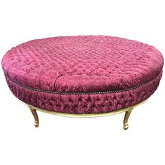 Large Louis XIV Style Tufted Ottoman 3