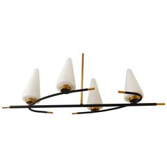 French 1960s Maison Lunel Pendant Chandelier 1