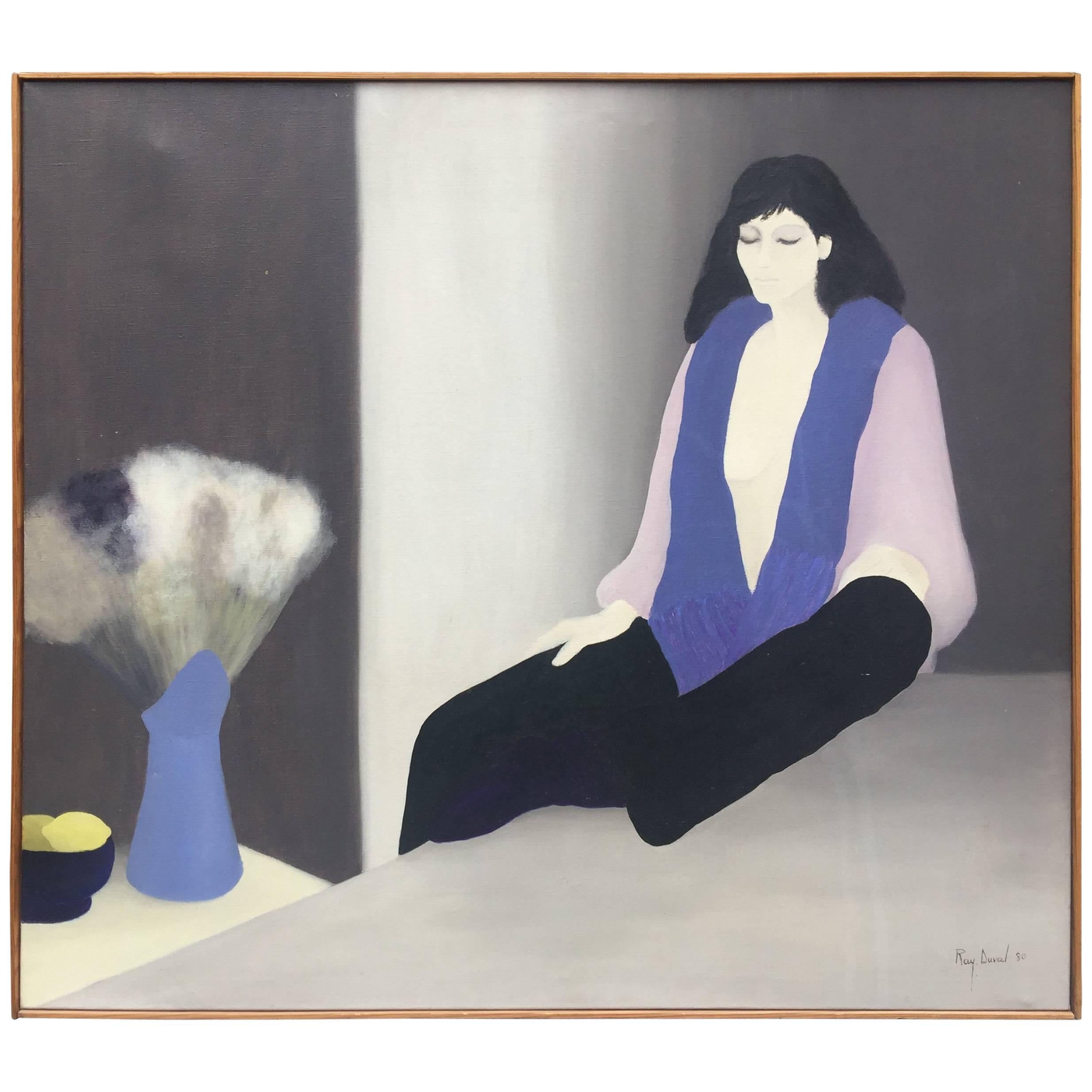 Raymonde Duval, "Evasión" Óleo sobre lienzo Firmado y fechado, 1980