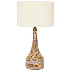Mid-Century Accolay Yellow, Orange, Brown Ceramic Lamp, 1950 France with a Face 7