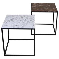 Pair of Contemporary Marble Side Tables