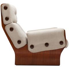 Vintage Osvaldo Borsani 'Canada' Lounge Chair by Tecno in Original Fabric
