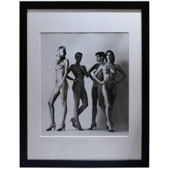 Helmut Newton Framed Poster, Walking Women, Paris, 1980