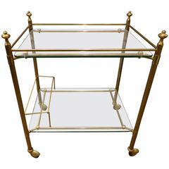 Mid-20th Century French Brass Drinks Trolley Mid-20th Century French Brass Drinks Trolley