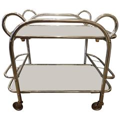 Mid-20th Century French Chrome Drinks Trolley