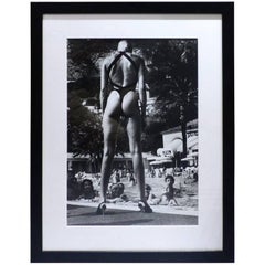 Retro Helmut Newton Framed Poster, Brigitte Nielsen, Vanity Fair, Monte Carlo, 1987